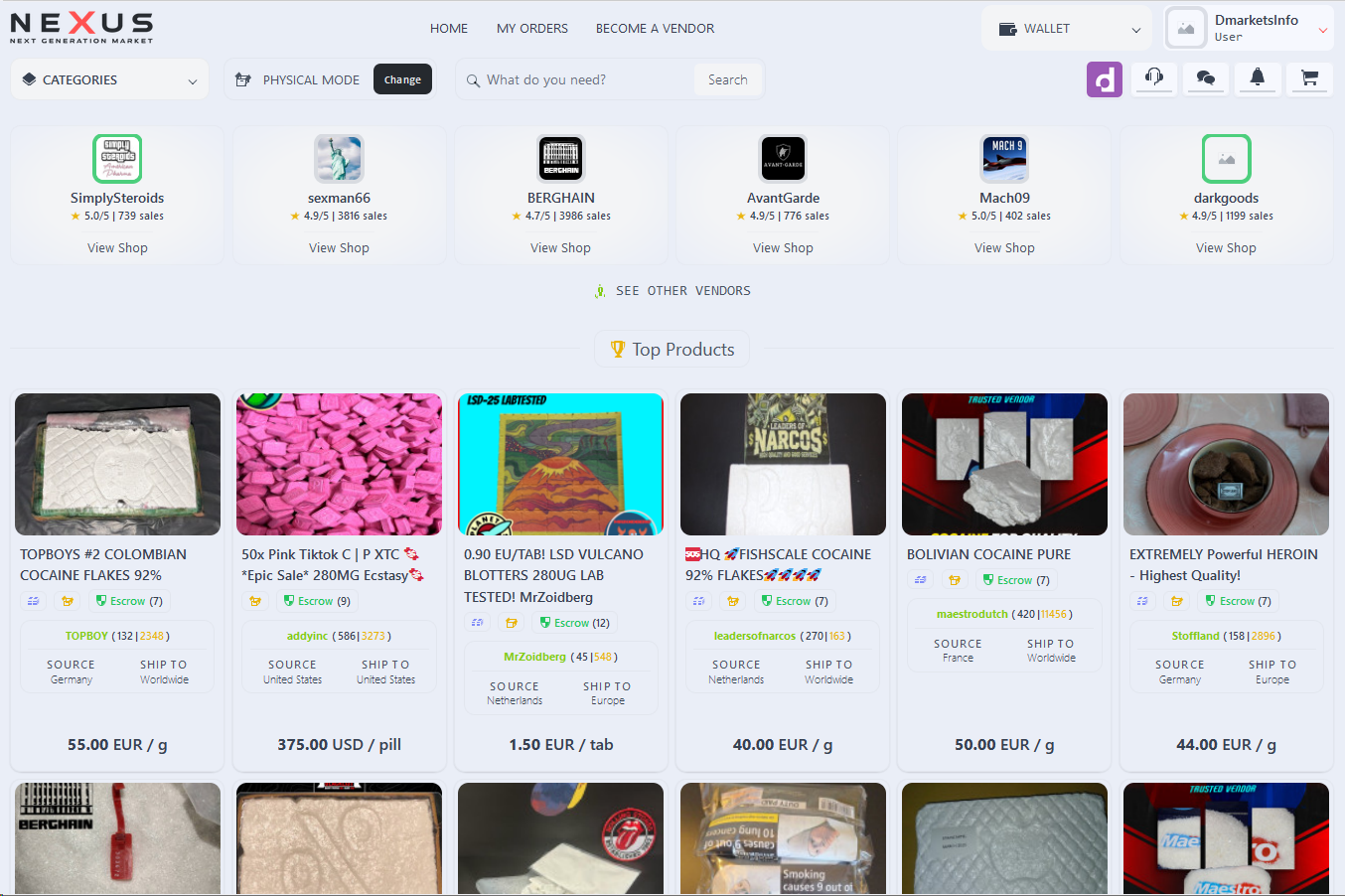 Nexus Market Features Overview